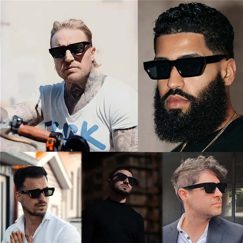 model for square acetate sunglasses